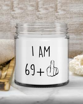 70th Birthday Candle, 69 Plus One, Funny Middle Finger,Seventy Gift For Him Her, Seventy Birthday Gift, Rude Adult Sarcastic Humor - Thegiftio UK