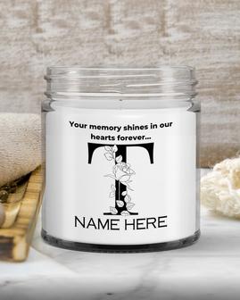 Memory candles for deceased personalized dad, memory candles for deceased mother monogram t memory candle - Thegiftio UK