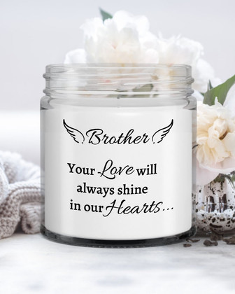 Memory candle deceased brother memorial gift candle for loved one - Thegiftio