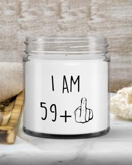 60th Birthday Candle, 59 Plus One, Funny Middle Finger, Sixty Gift For Him Her, Sixty Birthday Gift, Rude Adult Sarcastic Humor - Thegiftio UK