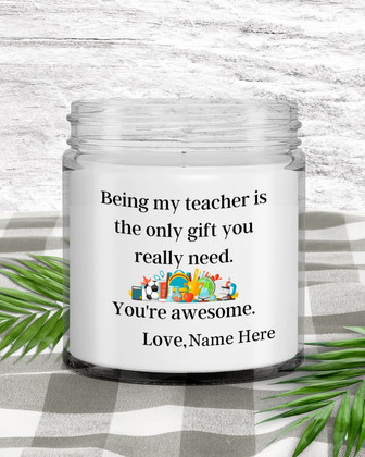 Teacher gift; teacher appreciation gift; a good gift for teachers; teacher candle - Thegiftio