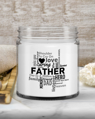 Memory candle deceased father dad memorial gift candle for loved one - Thegiftio