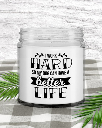 Funny dog candle; gift for dog lovers; dog quote candle; cute dog quote gift - Thegiftio