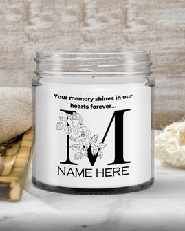 Memory candles for deceased personalized dad, memory candles for deceased mother monogram m memory candle - Thegiftio UK