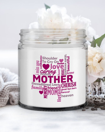 Memory candle deceased mother mom memorial gift candle for loved one - Thegiftio