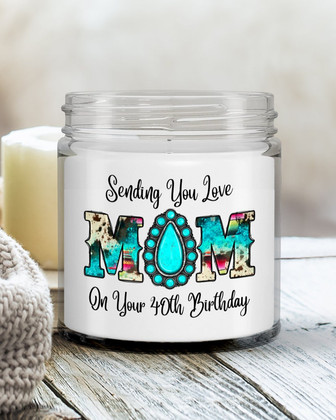 Western Birthday Gift For Mom From Kids, 40th Birthday Gift For Mom, Mom Candle, Mom Gifts For 40th Birthday - Thegiftio UK