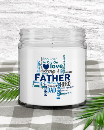 Memory candle deceased father dad memorial gift candle for loved one - Thegiftio