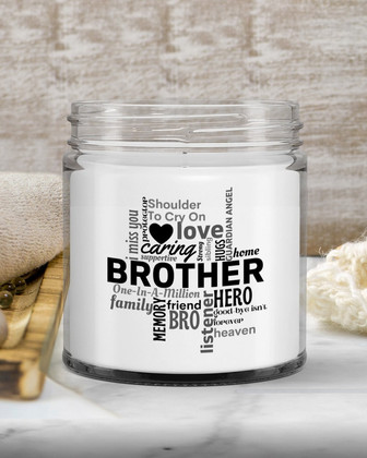 Memory candle deceased brother memorial gift candle for loved one - Thegiftio