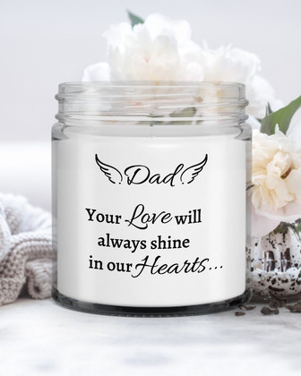 Memory candle deceased father dad memorial gift candle for loved one - Thegiftio