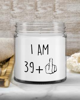 40th Birthday Candle, 39 Plus One, Funny Middle Finger, Forty Gift For Him Her, Forty Birthday Gift, Rude Adult Sarcastic Humor - Thegiftio UK