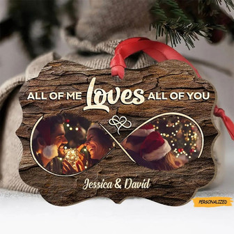Personalized Custom Couple Photo Christmas Aluminum Ornament, Custom Photo Upload, Christmas Gift For Couple, Married ornament, Couple Gift - Thegiftio UK