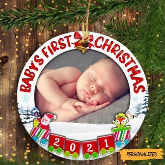 Baby’s First Christmas , Personalized Ultrasound Photo Ornament, Mommy and Daddy Gift, Baby Shower Gift, Christmas Baby Ornament - Thegiftio UK