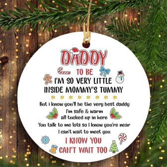 Christmas Gift For Daddy To Be Bump Safe & Warm Ornament, Bump's First Christmas, New Dad Gift, Pregnancy Gift, Expecting Dad Gift - Thegiftio UK