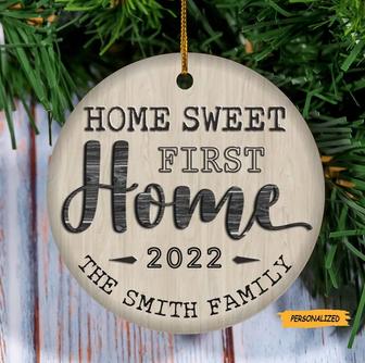 First Home Christmas Ornament, Home Sweet First Home, Personalized Ornament, Christmas Family Ornament, New Home Ornament, New Home Gift - Thegiftio UK