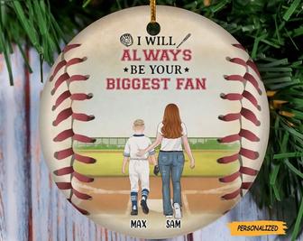 I’ll Always Be Your Biggest Fan, Personalized American Football Ornament, Christmas Gift For Son, American Football Lovers, Mom And Son Gift - Thegiftio UK