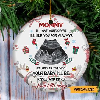 I’ll Love You Forever I’ll Like You For Always, Personalized Sonogram Photo for Mom to be Ornament, New Mom Gift, Pregnancy Announcement - Thegiftio UK