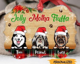Jolly Motha Fluffa Personalized Ornament, Custom Christmas Gift For Dog Lovers, Custom Dog Gift, Dog Lover Gift, Funny Dog Ornament - Thegiftio UK