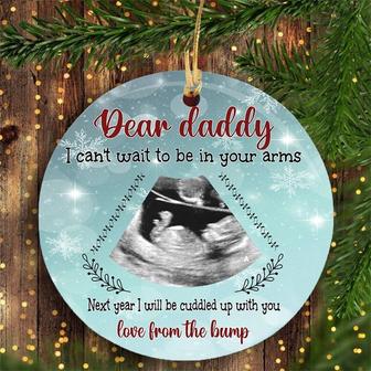 Personalized Baby Sonogram Photo gift for Dad to be Ornament, Bump's First Christmas, New Dad Gift, Pregnancy Gift, Ultrasound Ornament - Thegiftio UK