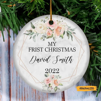 Personalized Baby’s First Christmas Ornament, Baby Girl First Christmas Ornament, Baby’s First Ornament, New Baby Gift, Christmas Gift - Thegiftio UK