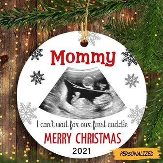 Personalized Christmas Gift For Mom To Be First Cuddle Ultrasound Sonogram Ornament, First Time Mom Gift, New Mom Gift, Pregnancy Gift - Thegiftio UK