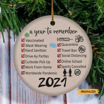 Personalized Custom 2022 Christmas Ornament, A Year To Remember, Christmas 2022 Ornament, 2022 Pandemic Ornament, 2022 Keepsake Bauble - Thegiftio UK