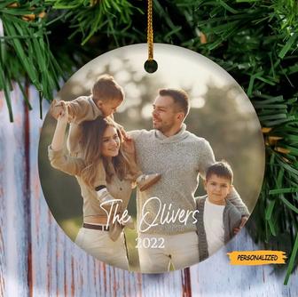 Personalized Custom Family Portrait Ornament, Family Photo Upload Christmas Gift For Daughter Son Sister Brother Mom Dad, Gift For Family - Thegiftio UK