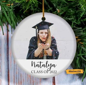 Personalized Custom Graduation Christmas Ornament, Class of 2022 Photo Upload Ornament, Christmas Gift, Graduation Gift, College High School - Thegiftio UK