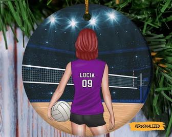 Personalized Custom Volleyball Player Christmas Ornament, Christmas Gift, Birthday Gift For Daughter, Granddaughter, Volleyball Players - Thegiftio UK