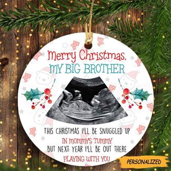 Personalized Dear Big Brother This Christmas Ornament, Gift For Brother To Be, New Brother Gift, Gift From The Bump, First Time Big Brother - Thegiftio UK
