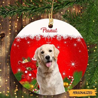 Personalized Dog Cat Photo Christmas Circle Ornament, Custom Photo Gift for Pet Lover, Animal Lovers Gift, Dog Owner Gift, Custom Photo Pet - Thegiftio UK