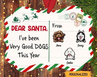 Personalized Dog Christmas Santa Benelux Ornament, Gift for Dog Lovers, Christmas Gift for Dog Lovers, Custom Dog Gift, Dog Lover Gift - Thegiftio UK