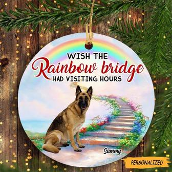 Personalized Dog Memorial Rainbow Bridge Circle Ornament, Gift for Dog Lovers, Dog Owner Gift, Dog Lover Gift, Custom Photo Dog - Thegiftio UK