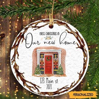 Personalized First Home Ornament, Our First Christmas In New House Gift, New Home Gift, Home Warming Gift, New Parent Gift, Family Ornament - Thegiftio UK