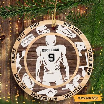 Personalized Football Player Ornament, Christmas Gift For Football Son, Sports Ornament, Football Coach Gift, Gift Christmas For Son - Thegiftio UK