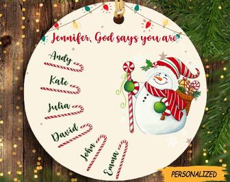 Personalized God Says You Are Ornament, Christmas Gift For Son/Daughter, Grandkids, Custom Christmas Gift, Christmas Parents Gift