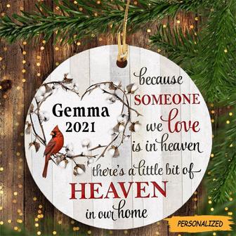 Personalized A Little Bit Of Heaven In Our Home Ornament, Memorial Christmas Gift, Memorial Gift Gemma, Gift For Mom, Bereavement Gift - Thegiftio UK