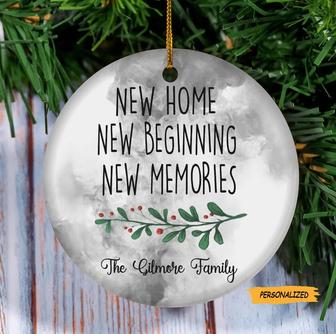 Personalized Marble New Home Ornament, New Home Keepsake, New Home New Beginning, New Home Christmas Gift, New Home Owner Gift - Thegiftio UK