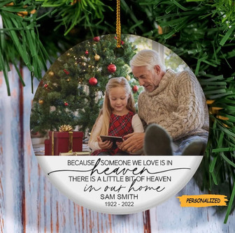 Personalized Memorial Christmas Ornament, In Loving Memory Custom Photo Ornament, Loss of Loved One Grandparents Grandmother Mom Dad - Thegiftio