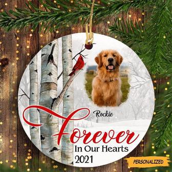 Personalized Memorial Dog Cat Circle Ornament, Dog Owner Gift, Pet memorial Gift, Custom Dog Portrait, Dog Loss Gift, Pet Memorial Ornament - Thegiftio UK