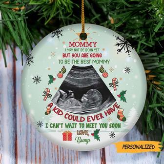 Personalized Mommy Can’t Wait To Meet You Soon Ornament, Ultrasound Photo Gift for Mom to be, New Mom Gift, Expecting Mom Gift - Thegiftio UK