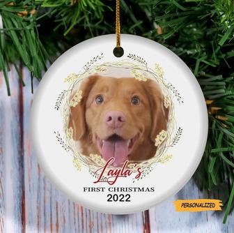 Personalized Pet Portrait Ornament From Photo, Custom Dog Ornament, Dog First Christmas Ornament, Photo Ornaments, Dog Keepsake Ornament - Thegiftio UK