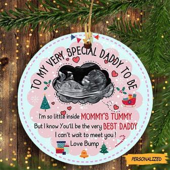 Personalized To My Very Special Daddy To Be Custom Sonogram Photo Ornament, New Dad Gift, First Time Dad Gift, Gift From Bump,Pregnancy Gift - Thegiftio UK