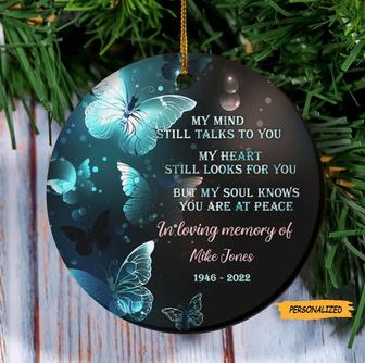 My Soul Knows You Are At Peace, Personalized Name & Year Memorial Christmas Ornament, Funeral Gift, Memorial Gift, Remembrance Gift - Thegiftio UK