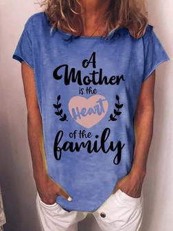 Gift For Mom A Mother Is The Heart Of The Family Womens T-shirt - Thegiftio UK