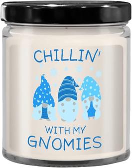Holiday Gnome, Winter Gnome, Neighbor Gift, Gift for Neighbor, 9oz Vanilla Scented Soy Wax Candle - Thegiftio UK
