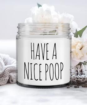 Funny Bathroom Candles Housewarming Gift Have a Nice Poop Sarcastic Vanilla Scented Soy Wax Blend 9 oz. - Thegiftio UK