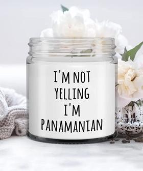 I'm Not Yelling I'm Panamanian Candle Vanilla Scented Soy Wax Blend 9 oz. with Lid - Thegiftio UK