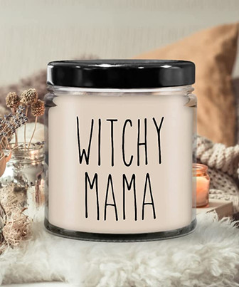 Witchy Mama Candle 9 oz Vanilla Scented Soy Wax Blend Candles Funny Gift - Thegiftio UK
