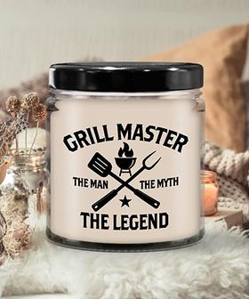 Grill Master The Man The Myth The Legend Candle 9 oz Vanilla Scented Soy Wax Blend Candles Funny Gift - Thegiftio UK