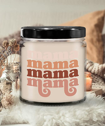 Groovy Mama Retro Mother's Day Candle for Mom 9oz Vanilla Scented Soy Wax Blend Candles - Thegiftio UK